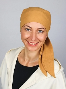 Šátek Arména mušelín hořčicová.jpg